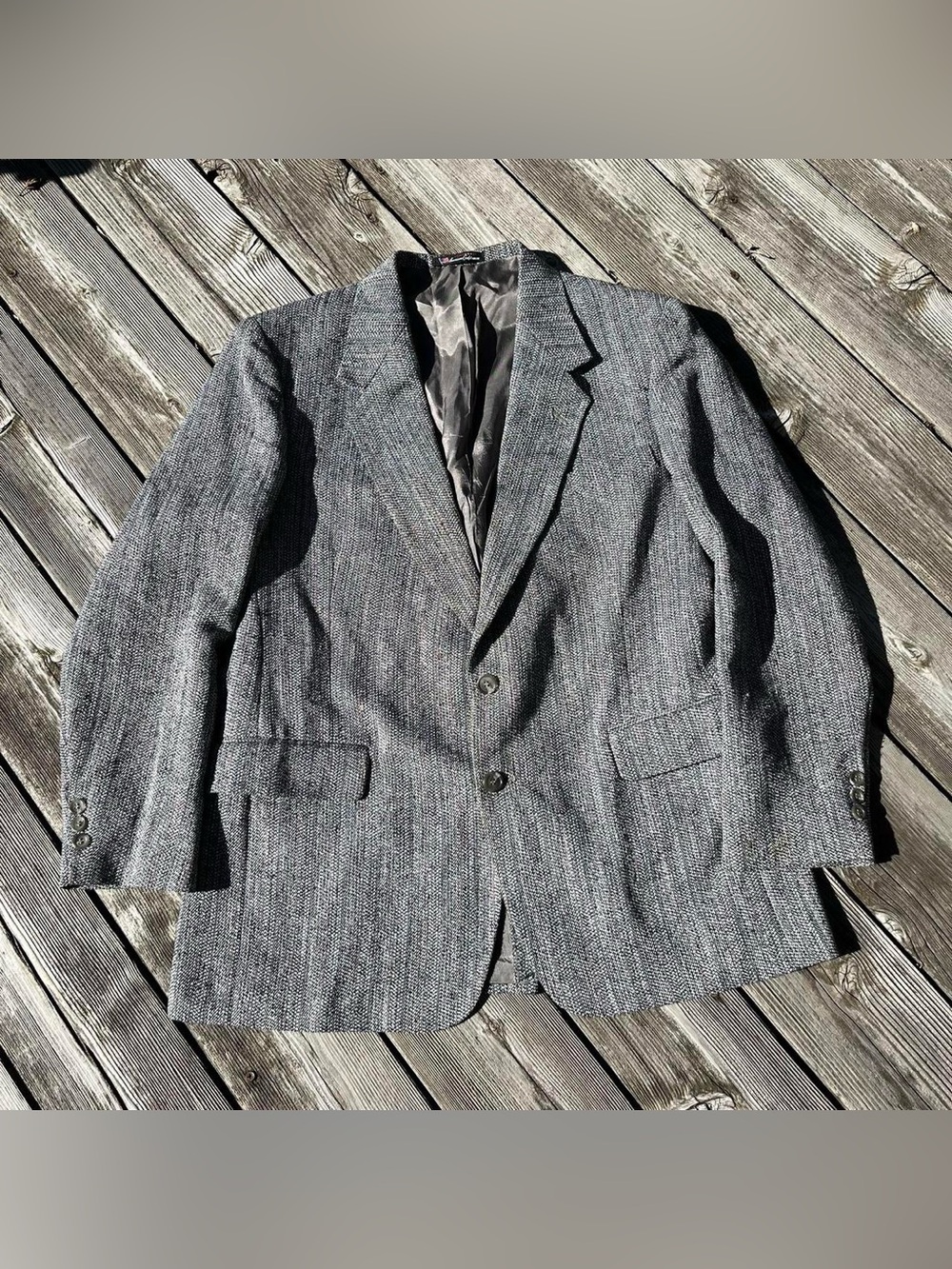 Towncraft grey micro patterned blazer jacket